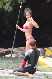 Nicole Scherzinger sexy bikini surfing in Hawaii