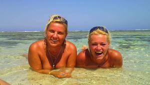 Topless blonde babe and her friend on beach-24ewvmwity.jpg